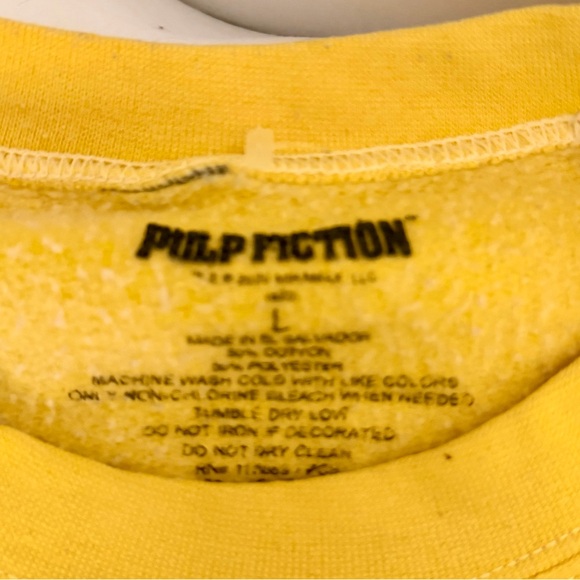 Urban 0utfitters Pulp Fiction Graphic Sweatshirt - Yellow - Picture 5 of 9